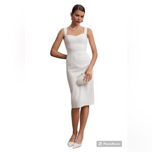 NWT Dress The Population Nicole Sweatheart Neck Midi Dress